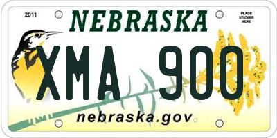 NE license plate XMA900