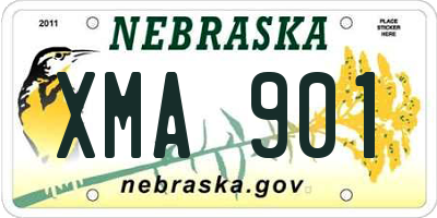 NE license plate XMA901