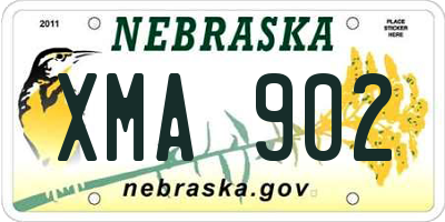 NE license plate XMA902
