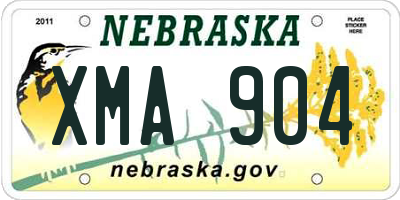 NE license plate XMA904