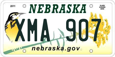 NE license plate XMA907