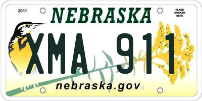 NE license plate XMA911