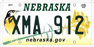NE license plate XMA912