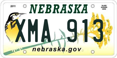 NE license plate XMA913