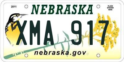 NE license plate XMA917