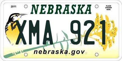 NE license plate XMA921