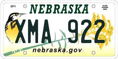 NE license plate XMA922