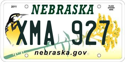 NE license plate XMA927