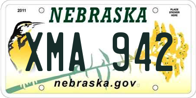 NE license plate XMA942