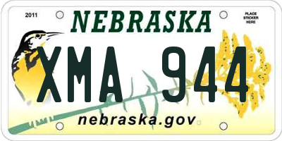 NE license plate XMA944