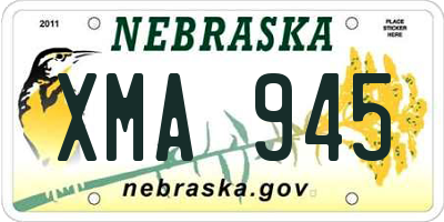 NE license plate XMA945