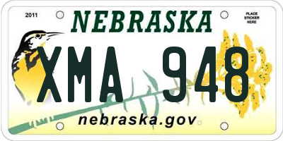 NE license plate XMA948
