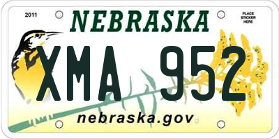 NE license plate XMA952
