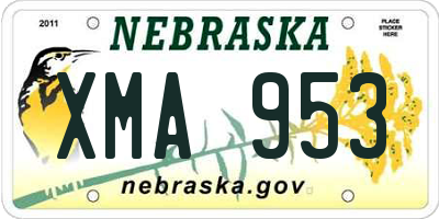 NE license plate XMA953