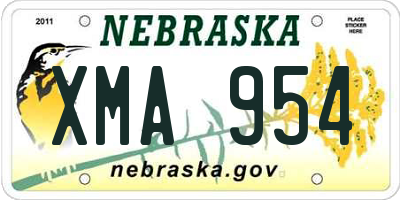 NE license plate XMA954