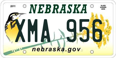 NE license plate XMA956