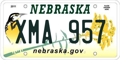 NE license plate XMA957