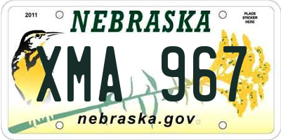 NE license plate XMA967