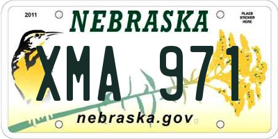 NE license plate XMA971