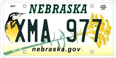 NE license plate XMA977