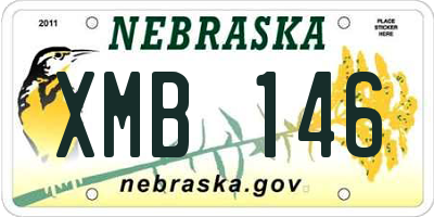 NE license plate XMB146