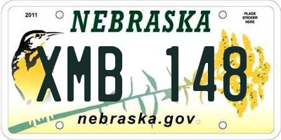 NE license plate XMB148