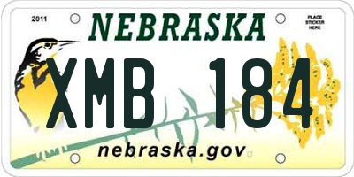 NE license plate XMB184
