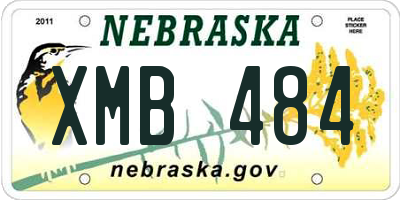 NE license plate XMB484