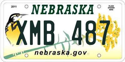 NE license plate XMB487