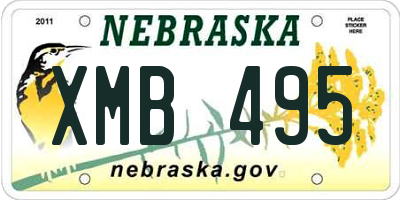 NE license plate XMB495
