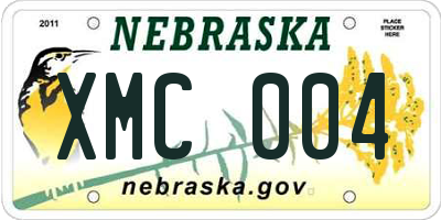 NE license plate XMC004