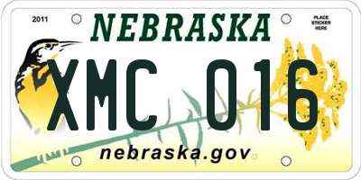 NE license plate XMC016