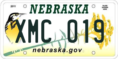 NE license plate XMC019