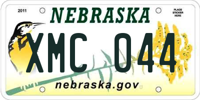 NE license plate XMC044
