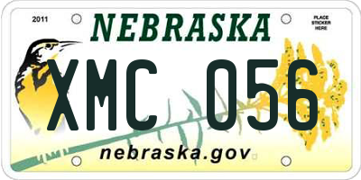 NE license plate XMC056