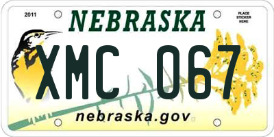 NE license plate XMC067