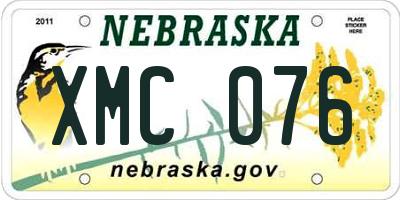 NE license plate XMC076