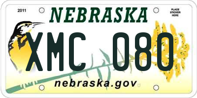 NE license plate XMC080
