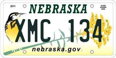 NE license plate XMC134