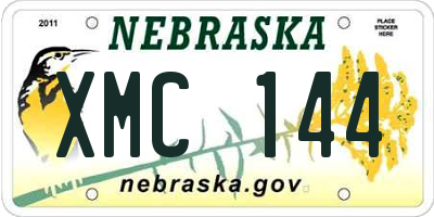 NE license plate XMC144