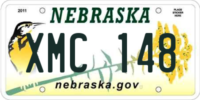 NE license plate XMC148