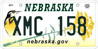 NE license plate XMC158