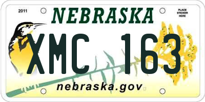 NE license plate XMC163