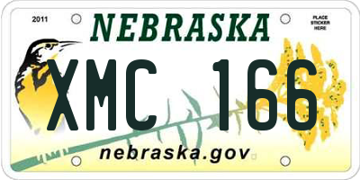 NE license plate XMC166