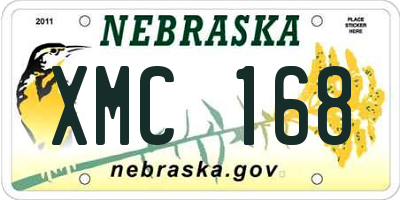 NE license plate XMC168