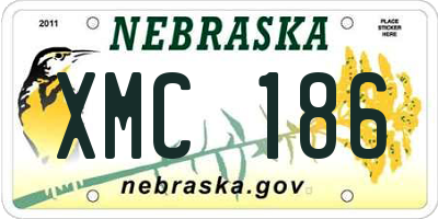 NE license plate XMC186