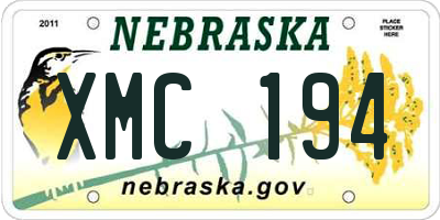 NE license plate XMC194