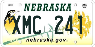 NE license plate XMC241
