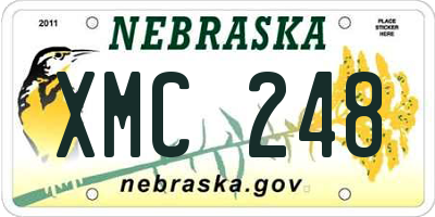 NE license plate XMC248