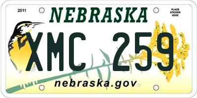 NE license plate XMC259